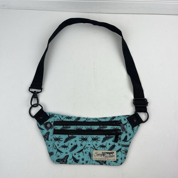 Sipsey Wilder Handbags - Sipsey Wilder Blue Bugs Not Drugs Pocket Belt Fanny Waist Sling Bag No Extender